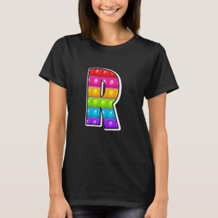 T-shirt Funky Poppin Kids Pop It R Cutest Capital Letter R