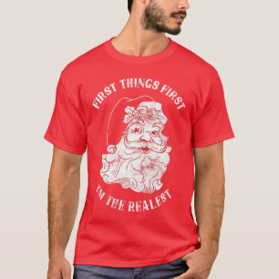 T-shirt Funky Red Santa Clause Noël Fun