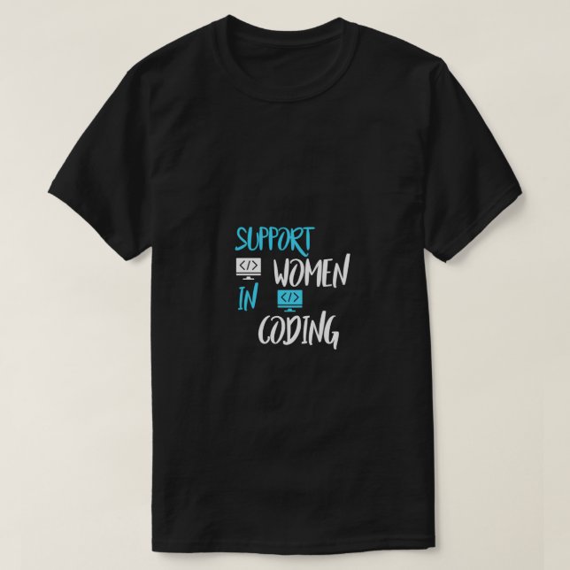 T-shirt Funky Support Women in Coding Design Cadeau pour M (Design devant)