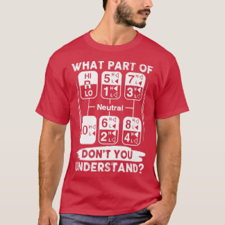 T-shirt Funky Trucker Tee Gearshift Truck Driver Tee - shi