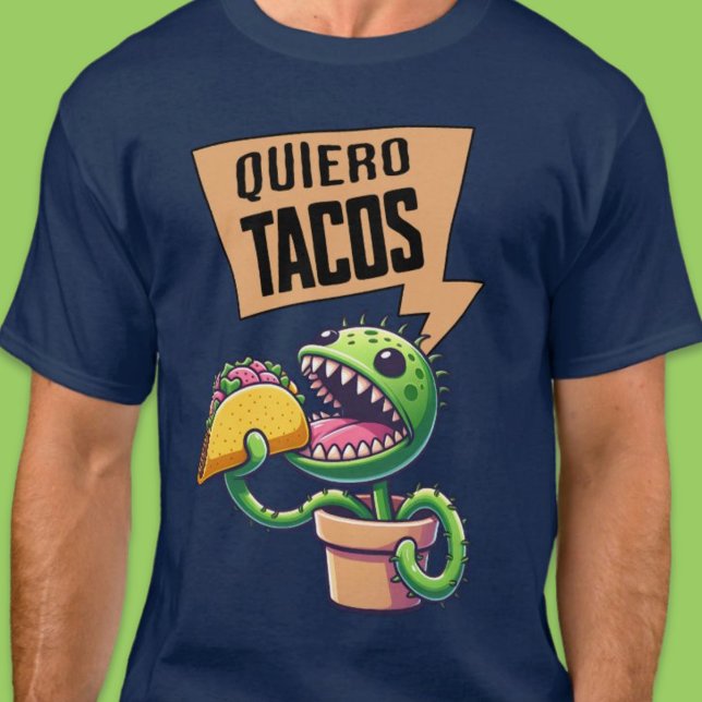 T-shirt Funky Vénus Trap Taco Chemise Espagnole (Funny Venus Fly Trap Taco Spanish Shirt)