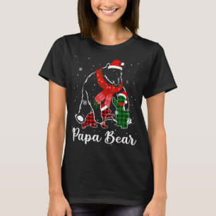 T-shirt Funky Vert Rouge Plaid Papa Ours Correspondant Pyj