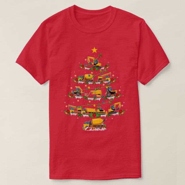 T-shirt Funky Xmas Correspondant Père Noël Construction Ca (Design devant)