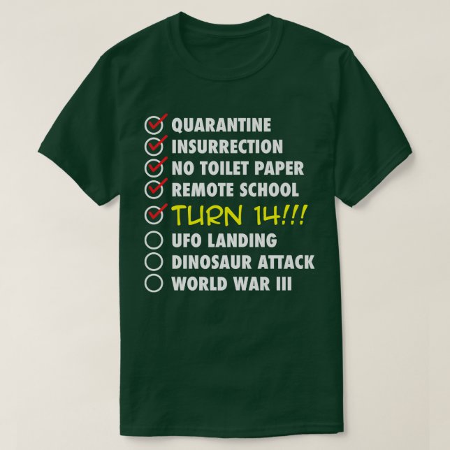 T-shirt Funny 14th Birthday in 2022, Born in 2008 Premium  (Design devant)
