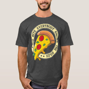 T-shirt Funny 1 Pizza Tout Le Monde Connaît Les Règles De 