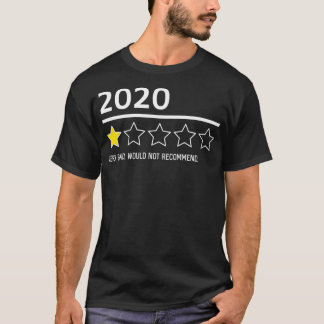 T-shirt Funny 2020 Année En Examen 1 Étoile Classement Mau
