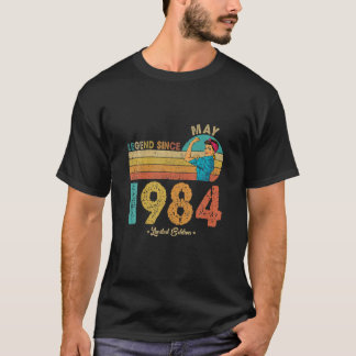T-shirt Funny 38E Anniversaire Mai 1984 Légende Depuis 198