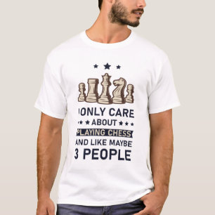 T-shirt Funny 3 Personnes Jouant Aux Échecs