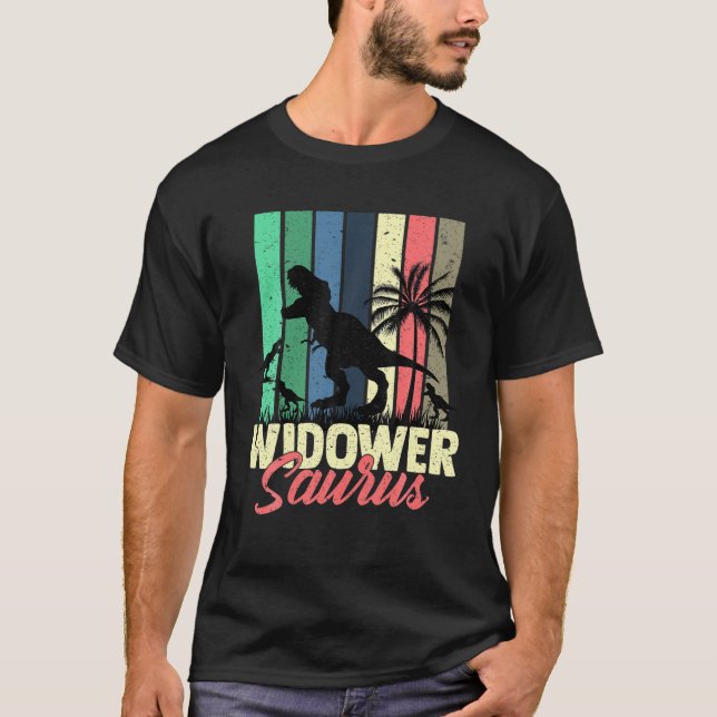 T-shirt Funny 3 Rex Widower Saurus Family Dinosaur Widower (Devant)