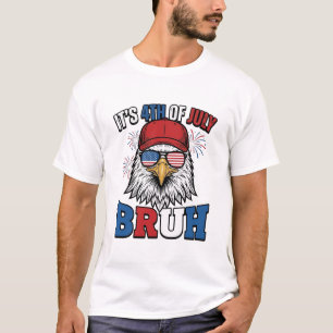 T-shirt Funny 4 juillet Aigle Bruh Maillot Patriotique Des