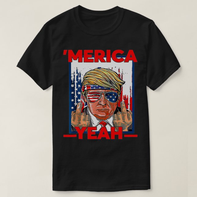 T-shirt Funny 4th Of July Patriotic Donald Trump (Design devant)