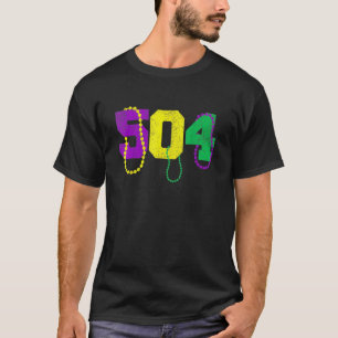 T-shirt Funny 504 New Orleans Mardi Gras Vêtements Vintage