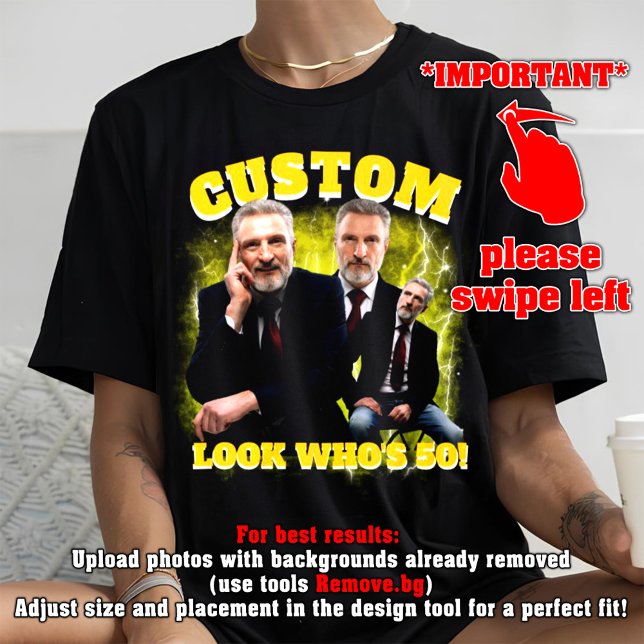 T-shirt Funny 50th Birthday Shirt, Look Who's 50!, bootleg (Créateur téléchargé)