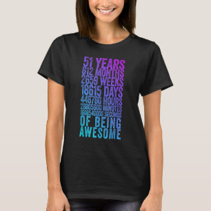 T-shirt Funny 51ème Anniversaire Chemise Vieux Mètre Funny