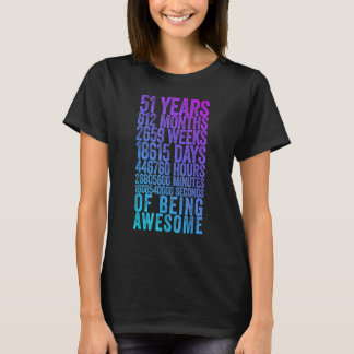 T-shirt Funny 51ème Anniversaire Chemise Vieux Mètre Funny