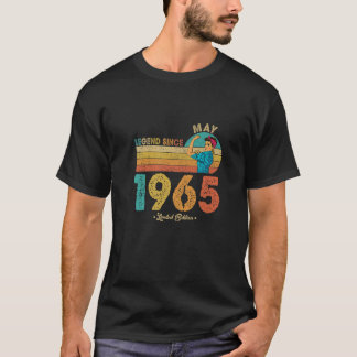 T-shirt Funny 57E Anniversaire Mai 1965 Légende Depuis 196