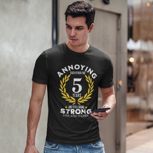 T-shirt Funny 5th Anniversary for couples (Créateur téléchargé)