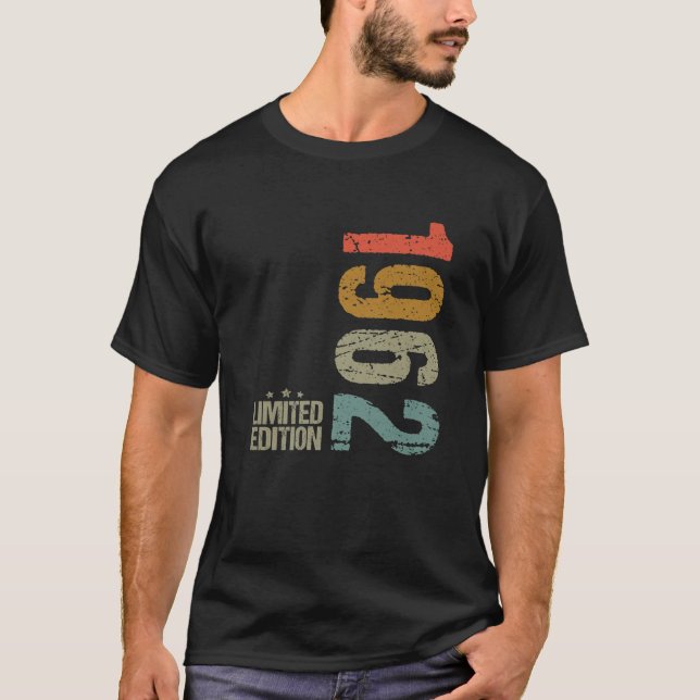 T-shirt Funny 60E Anniversaire Né En 1962 60 Ans Vint (Devant)