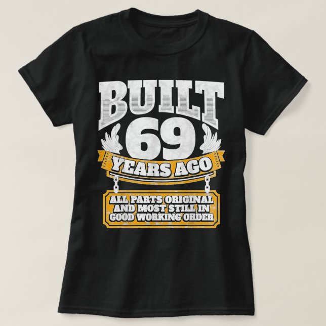 T-shirt Funny 69th Birthday B Day  (Design devant)