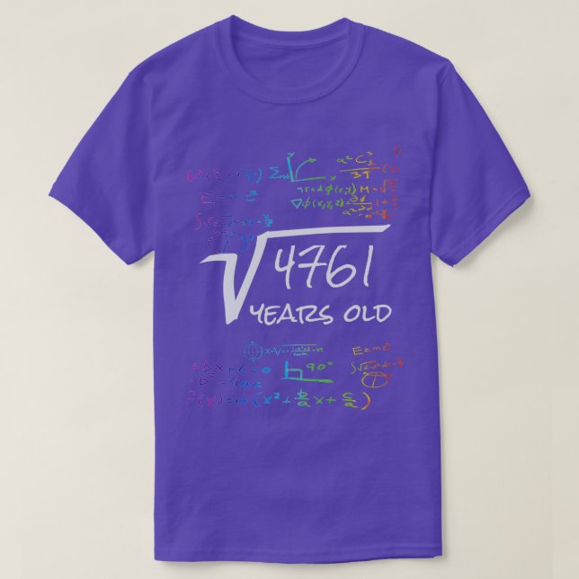 T-shirt Funny 69th Birthday Math Design Carré Root de 476 (Design devant)