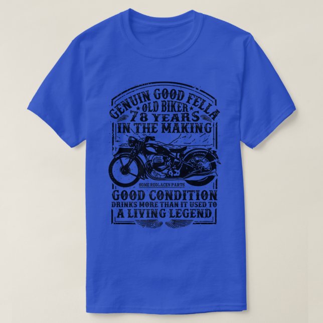T-shirt Funny 78 Ans Vélo Style Rétro Classic Moteur (Design devant)