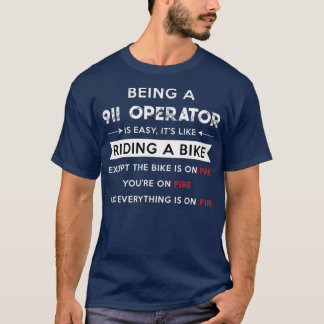 T-shirt Funny 911 Opérateur vêtement Premier répondeur