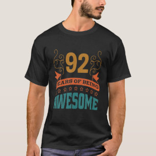 T-shirt Funny 92E Anniversaire B-Day Dire Âge 92 Ans Plais