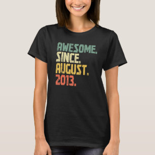 T-shirt Funny 9 Ans Garçons Filles Awesome Depuis août