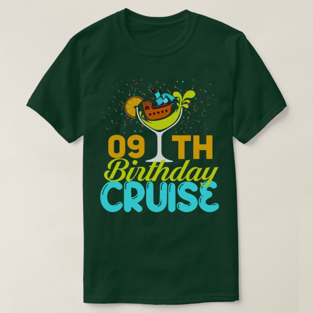 T-shirt Funny 9e croisière d'anniversaire (Design devant)