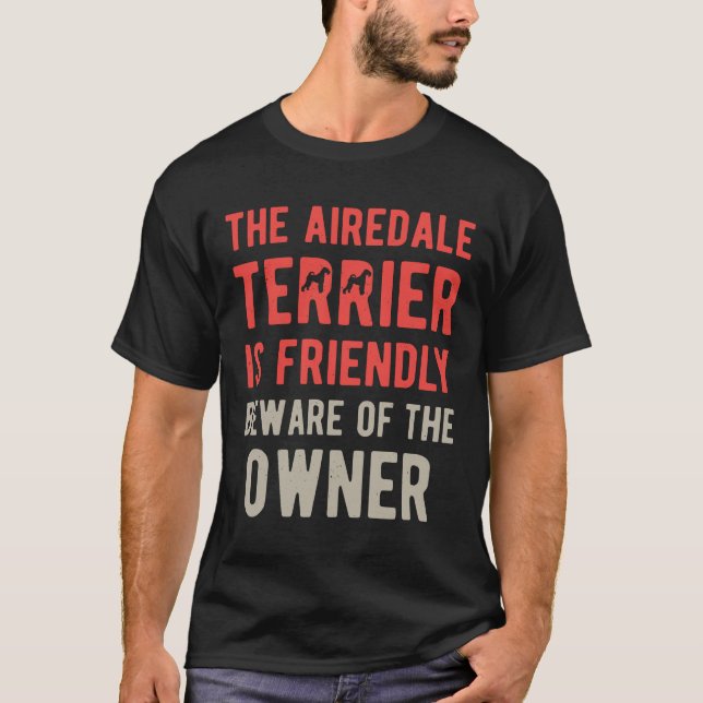 T-shirt Funny Airedale Terrier (Devant)