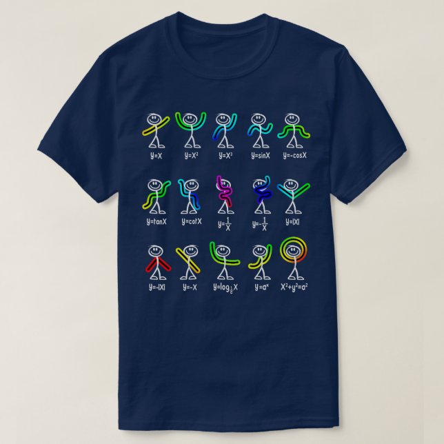 T-shirt Funny Algebra Dance Fonction Math enseignant Geek  (Design devant)