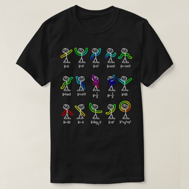 T-shirt Funny Algebra Danse Fonction Math Enseignant Geek  (Design devant)