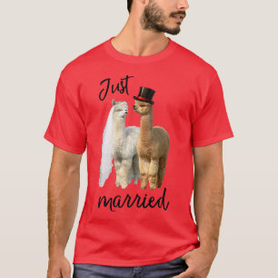 T-shirt Funny Alpaca mariée et Mariage de chambre