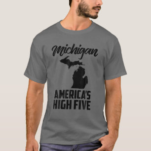 T-shirt Funny America's High Five State Of Michigan Gift M