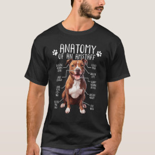 T-shirt Funny Anatomy American Staffordshire Terrier Chien