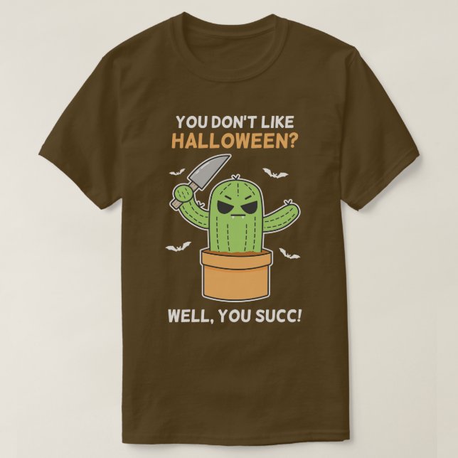 T-shirt Funny Angry Succulent Cactus Amateurs Plantes Hall (Design devant)