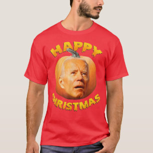 T-shirt Funny Anti Joe Biden Happy Christmas Holiday Pumpk