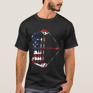 T-shirt Funny Archery American Flag Player Lover Patriotic