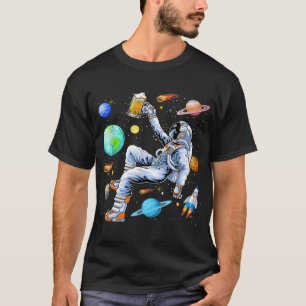 T-shirt Funny Astronaut Boissons Beer In Space Outer Space