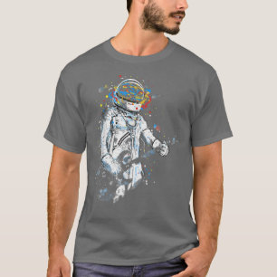 T-shirt Funny Astronaute Playing Bass Guitar At Space Astr
