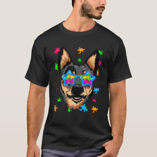 T-shirt Funny Australian Cattle Puzzle Autism Awareness Do