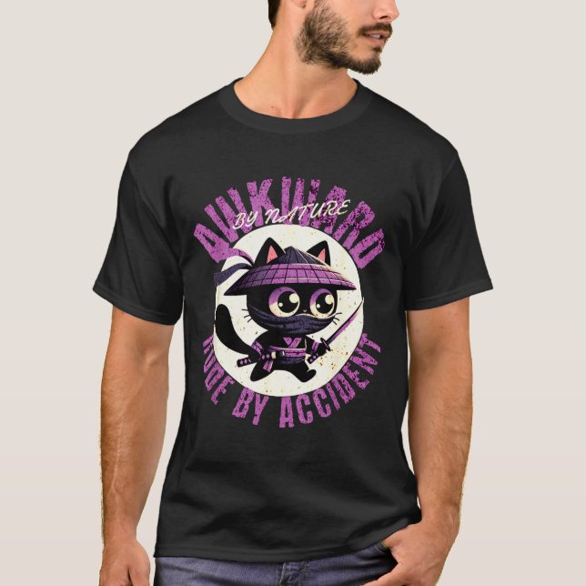 T-shirt Funny Awkward Nature Quote Rude By Accident Humor  (Devant)