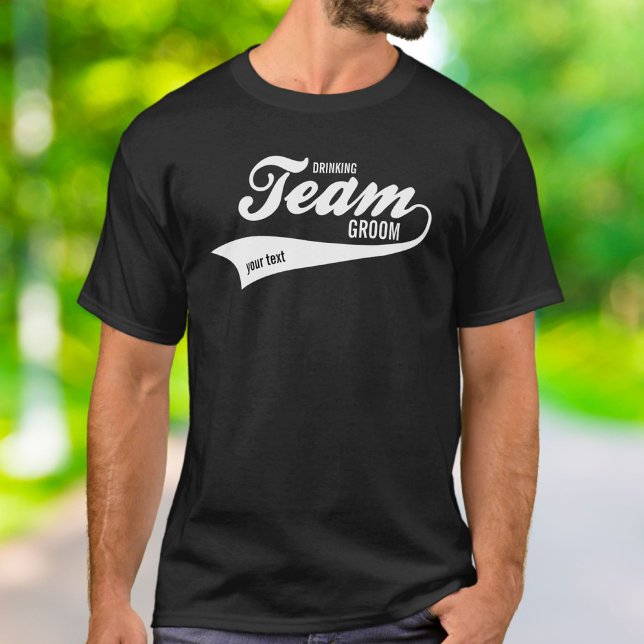 T-shirt Funny Bachelor Team Groom Boire Logo sportif (Créateur téléchargé)