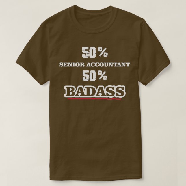 T-shirt Funny Badass Comptable principal (Design devant)