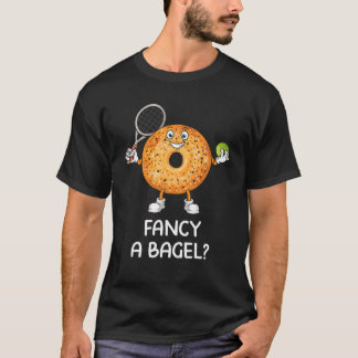 T-shirt Funny Bagel Joueur de tennis Nouveauté