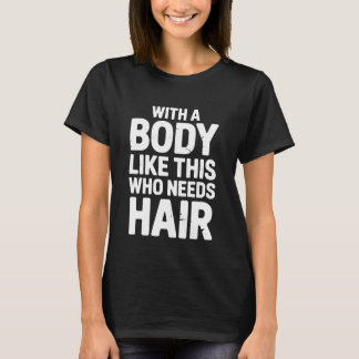 T-shirt Funny Bald Man Design for Men Boys Son Bald People