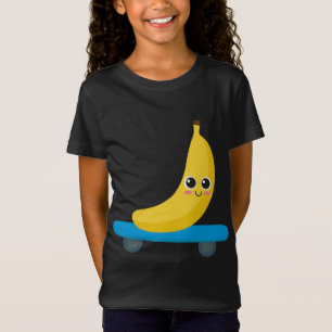 T-Shirt Funny Banana Skateboard Skaters Cadeau Femme Homme
