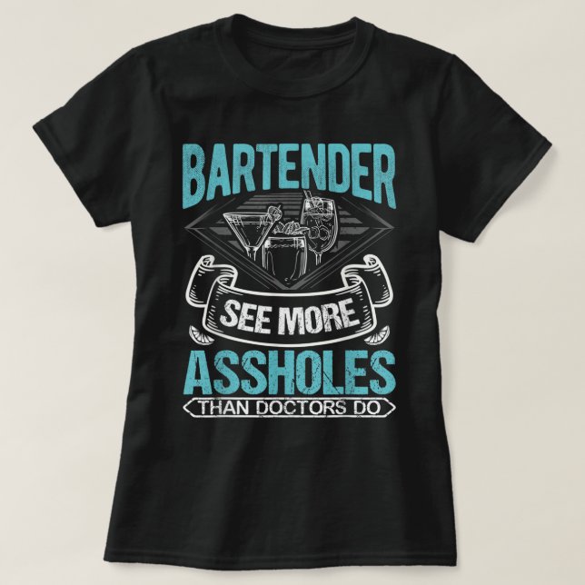 T-shirt Funny Bartending Barkeeper J'Ai Tiré Les Gens Witr (Design devant)