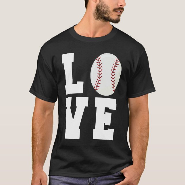 T-shirt Funny Baseball Love Mom Dad Coach Player Athlete S (Devant)