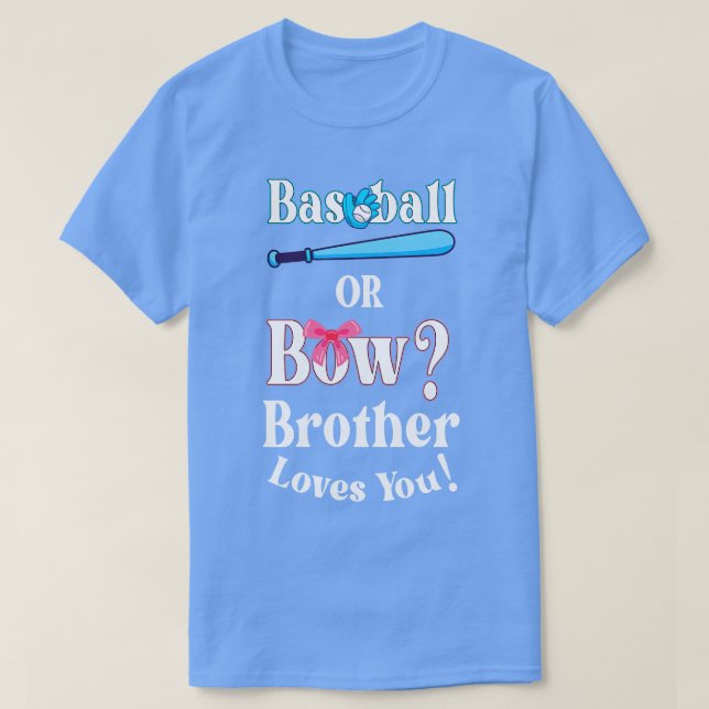 T-shirt Funny Baseball Ou Bow Frère Vous Aime (Design devant)